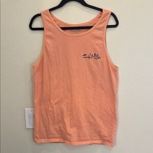 Salt Life Orange Tank Top with Crew Neckline